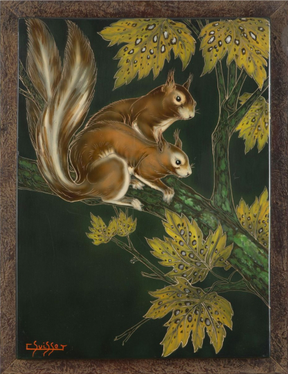 Gaston SUISSE (1896-1988) - Écureuils roux.